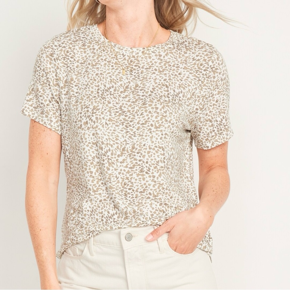 NWT Old Navy Luxe Animal Print Tee